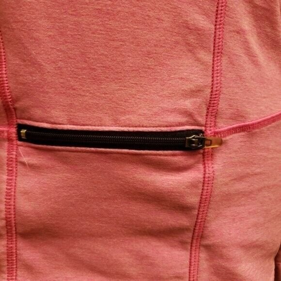 C9 Champion Heather Pink 1/4 Zip Semi Fitted Jacket Long Sleeve Thumb Hole Small - Picture 10 of 10